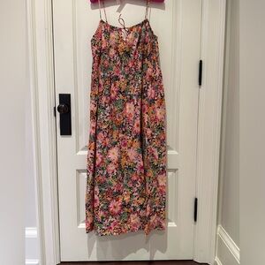 H & M Floral Organic Maxi Dress US L🌸